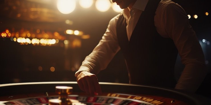nirwana slot live-dealer table display on mobile phone showing roulette wheel and live video feed